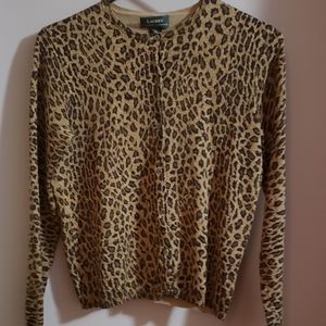 Lauren by Ralph Lauren leopard print cardigan